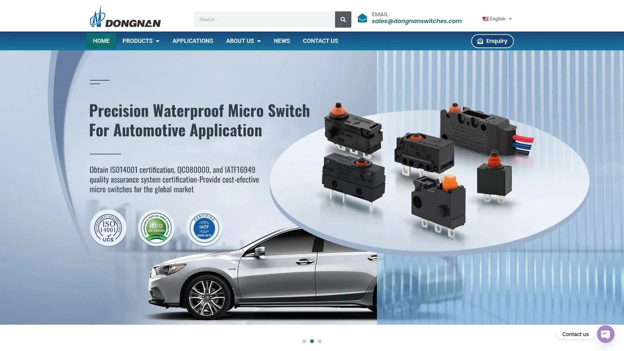 DONGNAN waterproof automotive micro switch homepage
