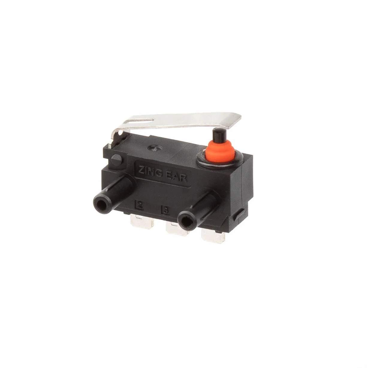 ZINGEAR automotive micro switch with lever actuator, sealed plunger and lead-wire exit