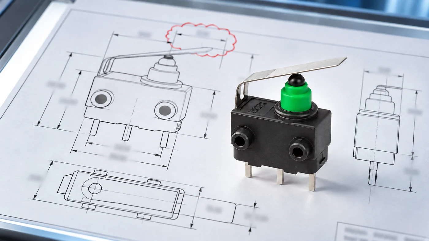 Micro switch evaluated against a revised engineering drawing