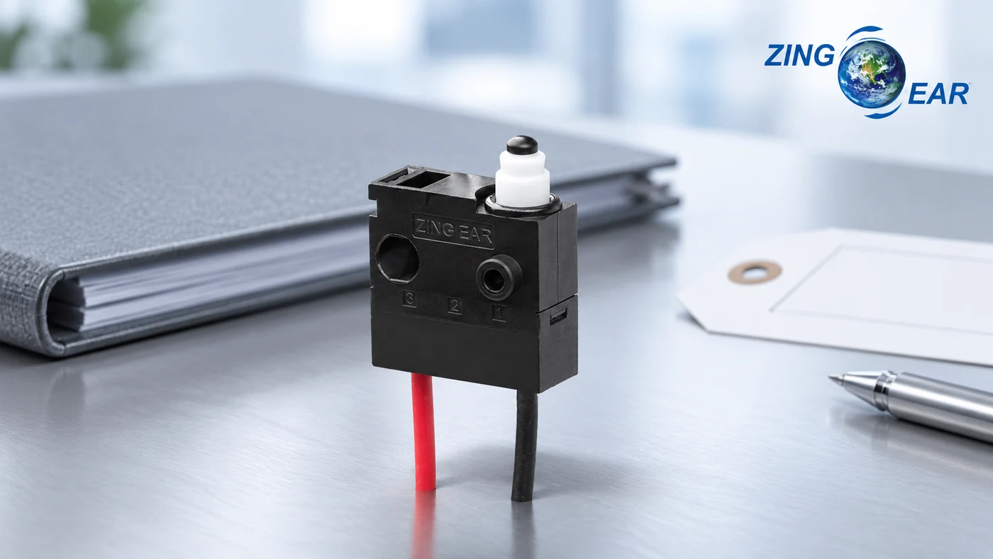ZINGEAR waterproof built-in resistor micro switch in a procurement review scene