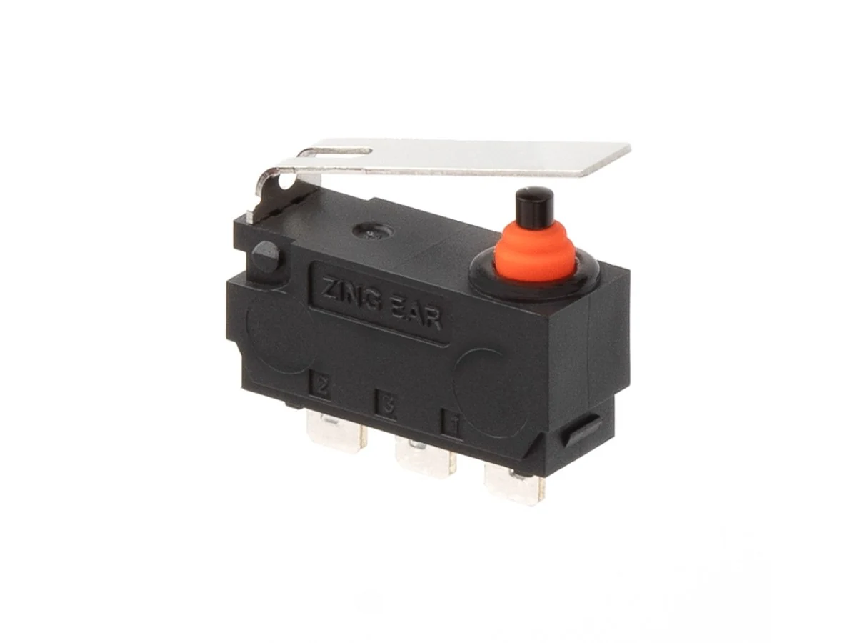 ZINGEAR G303-130P00A53 waterproof micro switch with hinge lever and three terminals