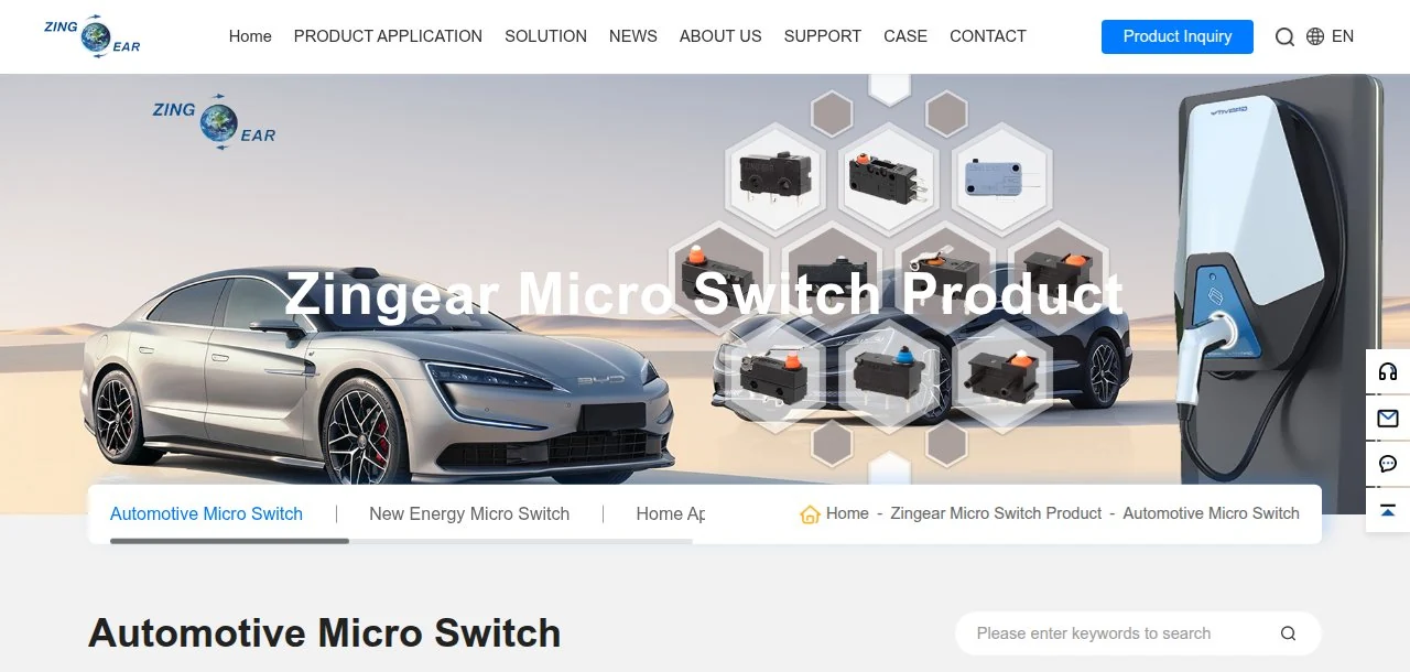 ZINGEAR automotive micro switch page