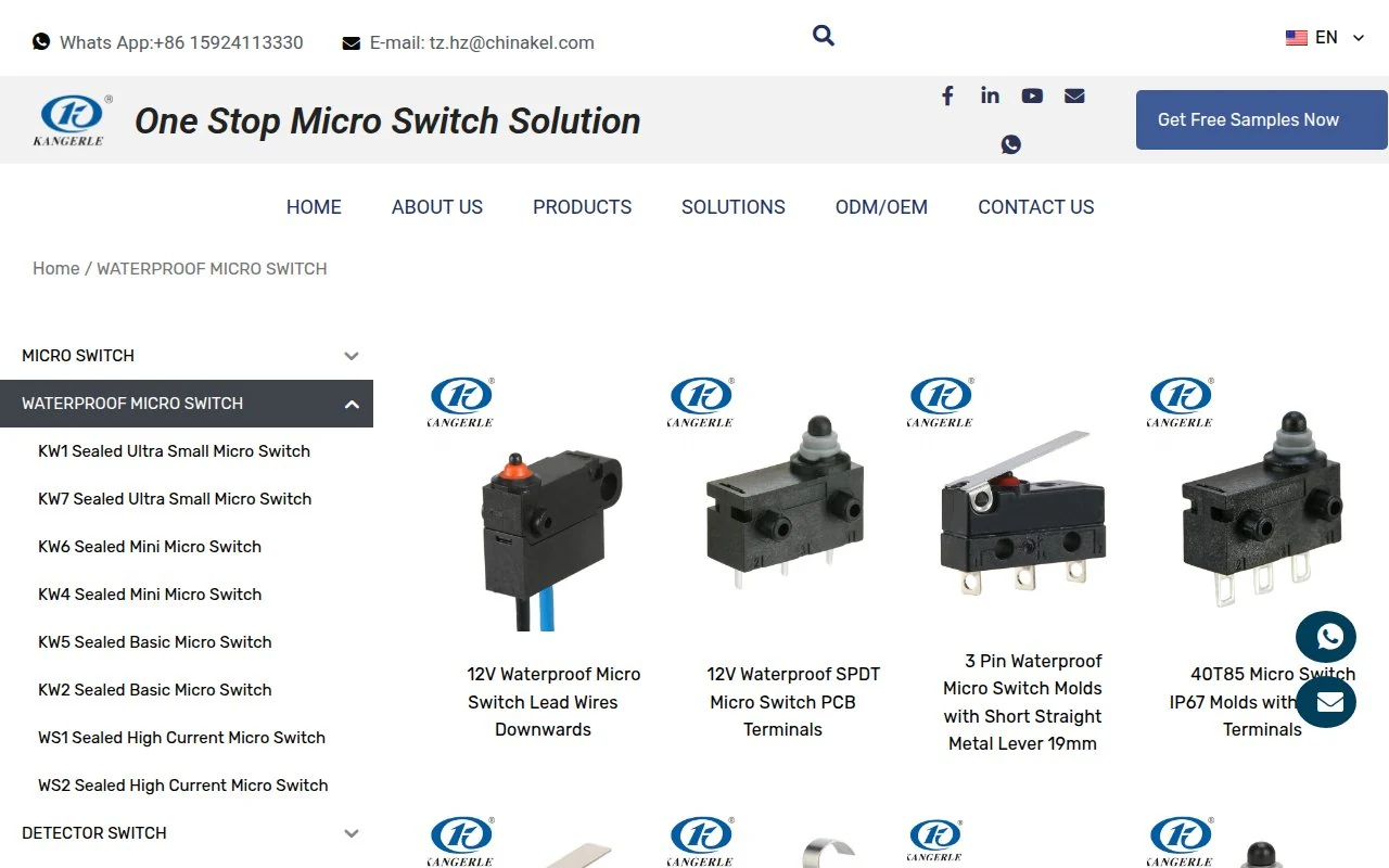 KANGERLE waterproof micro switch range (kel-switch.com)