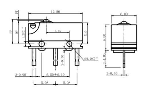 ZINGEAR G10B03-150P00A Micro Switch Dimensional Drawing.png
